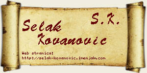 Selak Kovanović vizit kartica